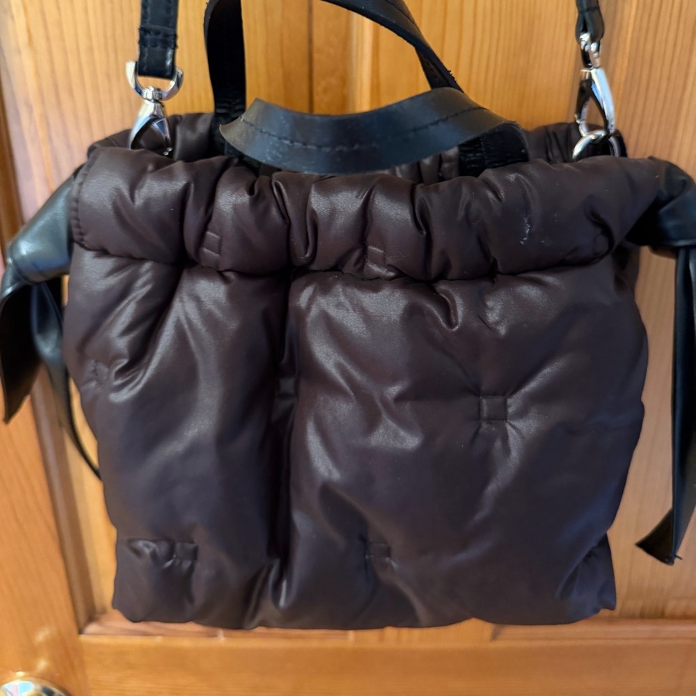 Alchimia Puffer Shoulder Bag in Dark Brown